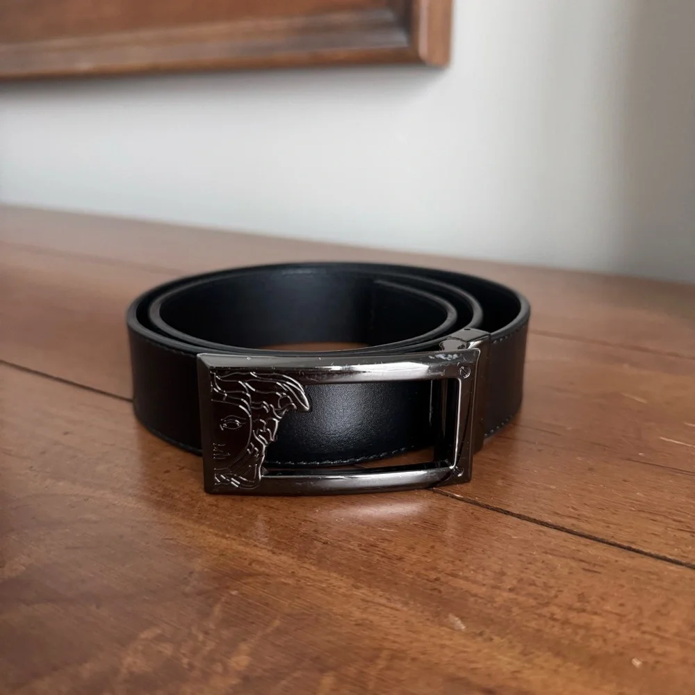 Versace Medusa Cut Out Belt